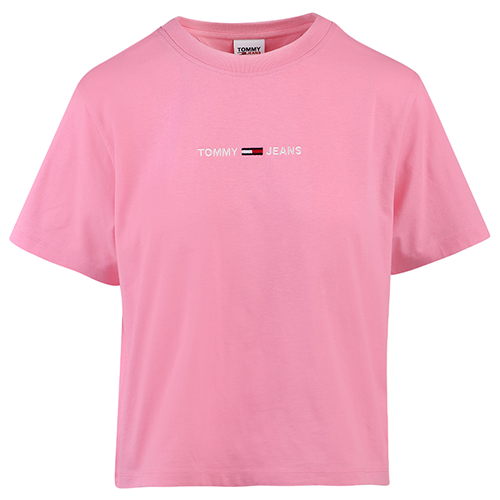 Womens THE Fresh Pink Linear Logo S/s T Shirt 107570 by Tommy Jeans from Hurleys