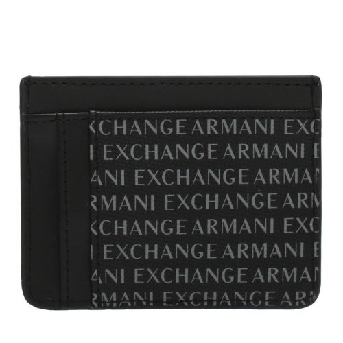 Mens Black Logo Print Card Holder 92670 by Armani Exchange from Hurleys