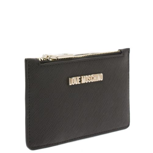 Womens Black Saffiano Card Purse 35115 by Love Moschino from Hurleys