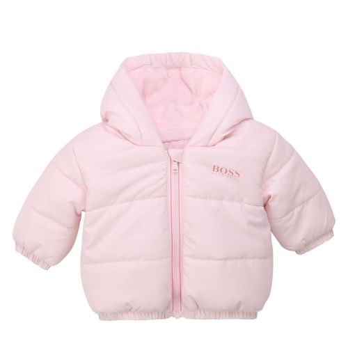 BOSS Baby Pale Pink Branded Padded Jacket 75238 by BOSS from Hurleys