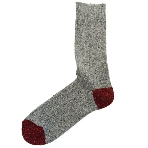 Lifestyle Mens Grey & Red Houghton Socks 64873 by Barbour from Hurleys
