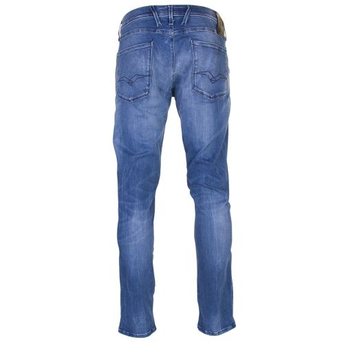 Mens Blue Wash Anbass Hyperflex Slim Fit Jeans 72626 by Replay from Hurleys