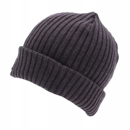 Mens Charcoal Branded Knitted Hat 32866 by Paul And Shark from Hurleys