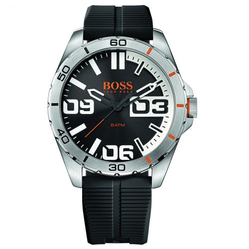 Watches Mens Black Dial Berlin Silicone Strap Watch 61938 by BOSS from Hurleys