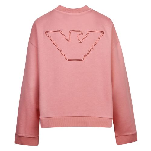 Womens Pink Embroidered Logo Sweat Top 47982 by Emporio Armani from Hurleys