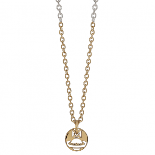Mens Gold/Rhodium Brutus Pendant Necklace 101578 by Vivienne Westwood from Hurleys