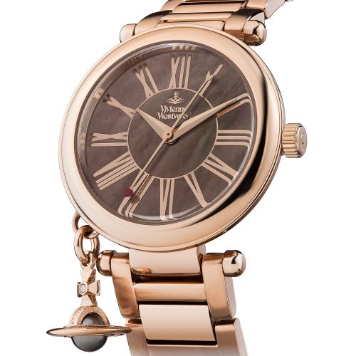 Womens Rose Gold/Brown Mother Orb Watch 44349 by Vivienne Westwood from Hurleys