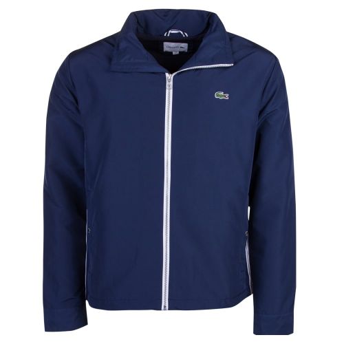 Mens Navy & White Funnel Neck Jacket 23237 by Lacoste from Hurleys