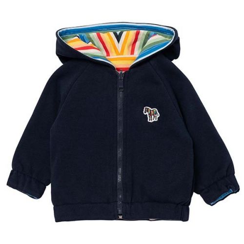 Baby Night Blue Zebra Reversible Hooded Sweat Top 108244 by Paul Smith Junior from Hurleys