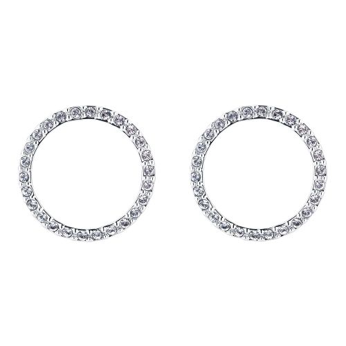Womens Silver/Crystal Leeza Luunar Circle Earrings 43572 by Ted Baker from Hurleys