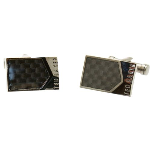 Mens Gunmetal Polol Carbon Cufflinks 16400 by Ted Baker from Hurleys