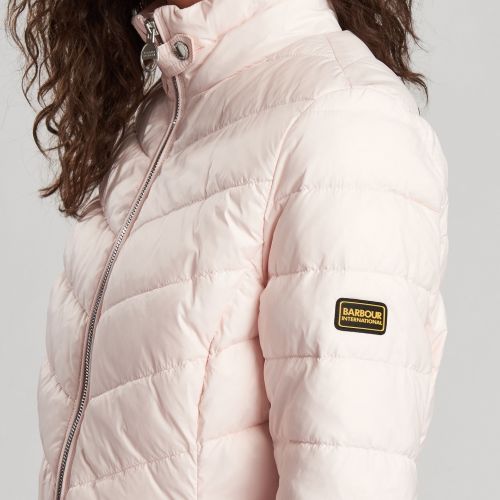 Womens Cameo Pink Aubern Quilted Jacket 56304 by Barbour International from Hurleys
