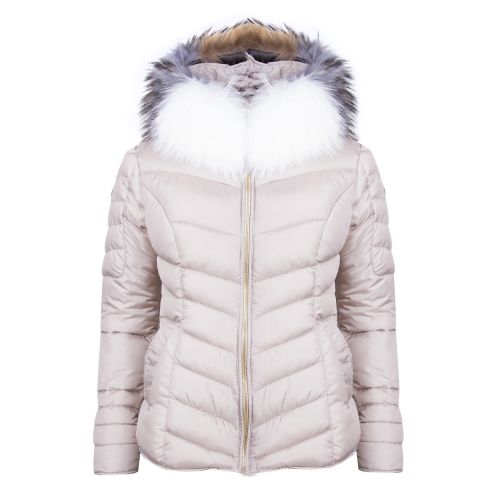Womens Beige/Tri Colour B88 Short Padded Jacket 30946 by Froccella from Hurleys