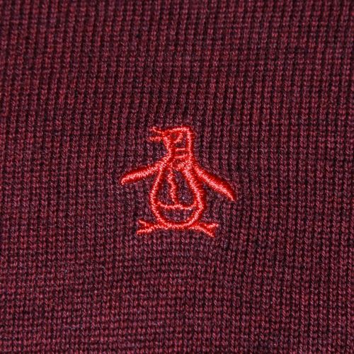 Mens Pomegranate Badense Knitted L/s Polo Shirt 9862 by Original Penguin from Hurleys
