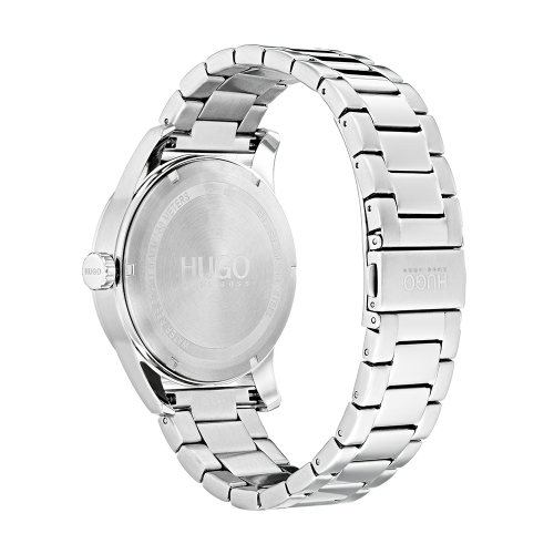 Mens Silver/Black Create Bracelet Watch 78739 by HUGO from Hurleys