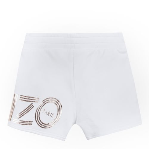 Junior Optic White Foil Logo Sweat Shorts 36462 by Kenzo from Hurleys