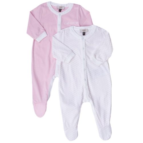 Baby Pink 2 Pack Babygrow Set 62548 by Armani Junior from Hurleys