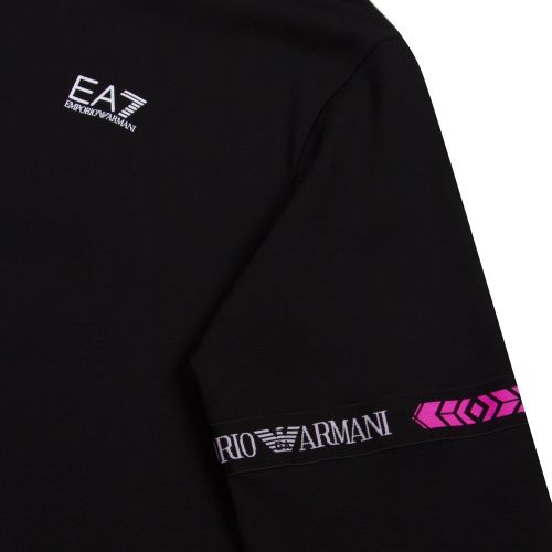 Womens Black Logo Tape Detail Sweat Top 57507 by EA7 from Hurleys