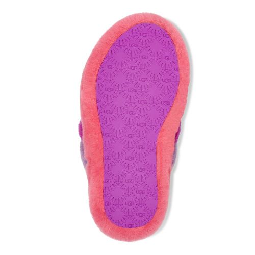 Kids Pink/Purple Rainbow Fluff Yeah Slippers (12-5) 87450 by UGG from Hurleys
