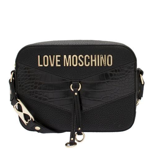 Womens Black Textured Camera Bag 75557 by Love Moschino from Hurleys