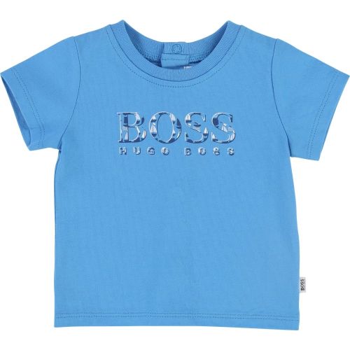 Baby Blue Branded S/s T Shirt 19623 by BOSS from Hurleys