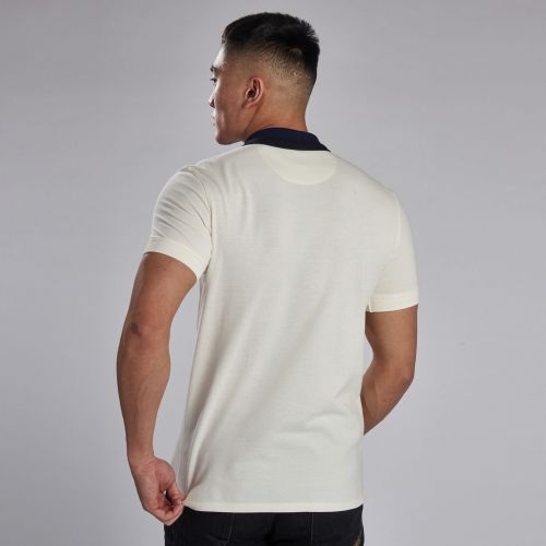 Mens Whisper White Ampere S/s Polo Shirt 56356 by Barbour International from Hurleys