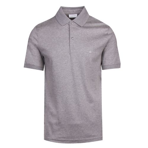 Mens Mid Grey Heather Chest Logo S/s Polo Shirt 38893 by Calvin Klein from Hurleys