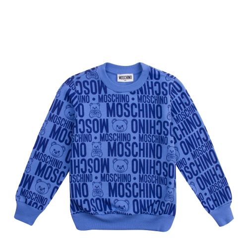 Boys Blue Toy Printed Sweat Top 82028 by Moschino from Hurleys