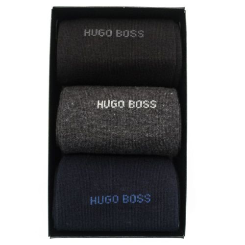 Mens Assorted 3 Pairs Socks Boxed Gift Set 68350 by BOSS from Hurleys