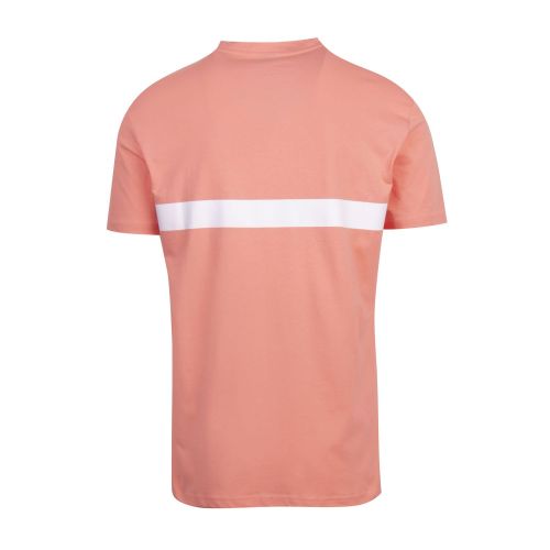 Mens Salmon Logo Stripe Slim Fit Beach S/s T Shirt 74378 by BOSS from Hurleys