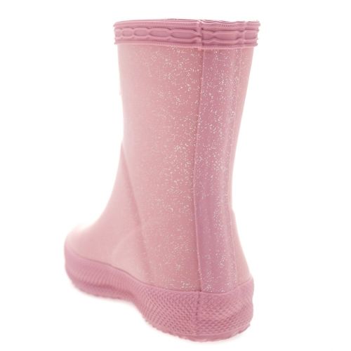 Kids Fondant Pink First Glitter Wellington Boots (4-7) 68114 by Hunter from Hurleys