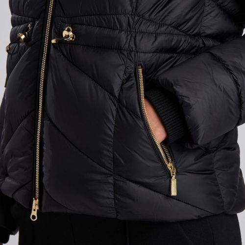 Womens Black Island Hooded Quilted Jacket 46665 by Barbour International from Hurleys