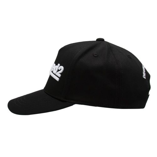 Boys Black Branded Line Cap 91428 by Dsquared2 from Hurleys