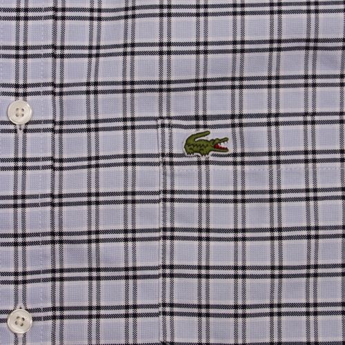 Mens Phoenix Blue/Navy Check Cotton S/s Shirt 59281 by Lacoste from Hurleys