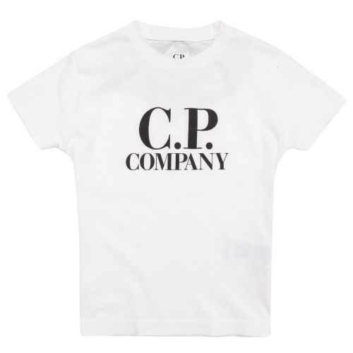 Boys White CP Company Back Print S/s T Shirt 21118 by C.P. Company Undersixteen from Hurleys