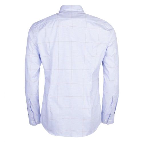 Mens Light Blue Check Kenno Slim Fit L/s Shirt 25479 by HUGO from Hurleys