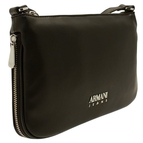 Womens Black Branded Shoulder Bag 70383 by Armani Jeans from Hurleys