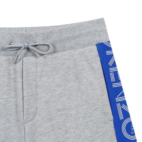 Junior Grey/Blue Logo Tape Sweat Shorts 36507 by Kenzo from Hurleys