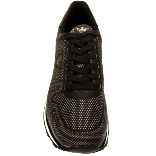 Mens Black Woven Trainers 62713 by Armani Jeans from Hurleys
