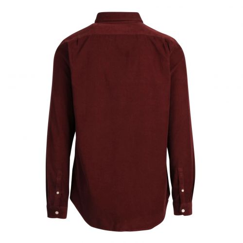 Mens Dark Red Mini Cord Tailored Fit L/s Shirt 77556 by PS Paul Smith from Hurleys