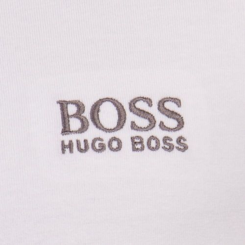 Mens White Embroidered Logo Lounge S/s Tee Shirt 6744 by BOSS from Hurleys