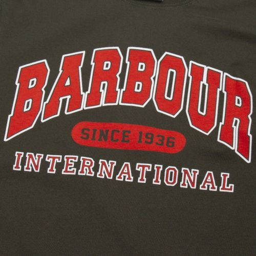 Mens Jungle Green Collegiate L/s T Shirt 56366 by Barbour International from Hurleys
