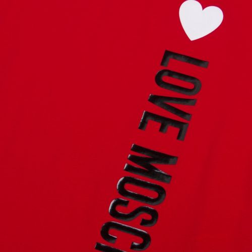 Womens Red Vertical Logo S/s T Shirt 53141 by Love Moschino from Hurleys