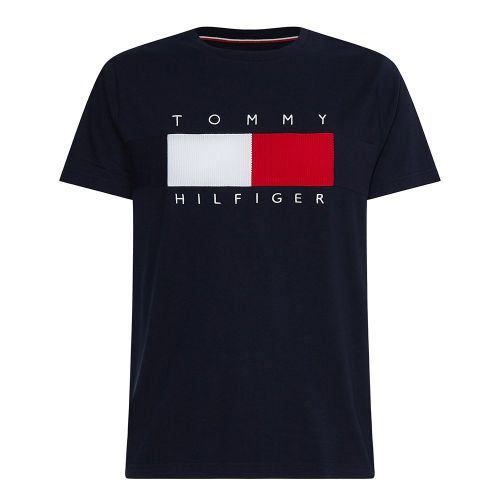 Mens Desert Sky Corp Texture Logo S/s T Shirt 86861 by Tommy Hilfiger from Hurleys