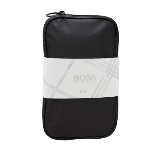Mens Black 2 Pack Sock & Pouch Gift Set 51716 by BOSS from Hurleys