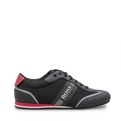 Athleisure Mens Charcoal/Red Lighter Lowp Mesh Trainers 100249 by BOSS from Hurleys