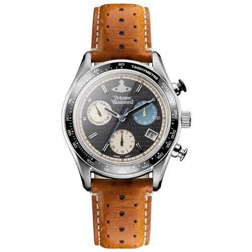 Mens Tan & Black Sotheby Chrono Watch 69055 by Vivienne Westwood from Hurleys