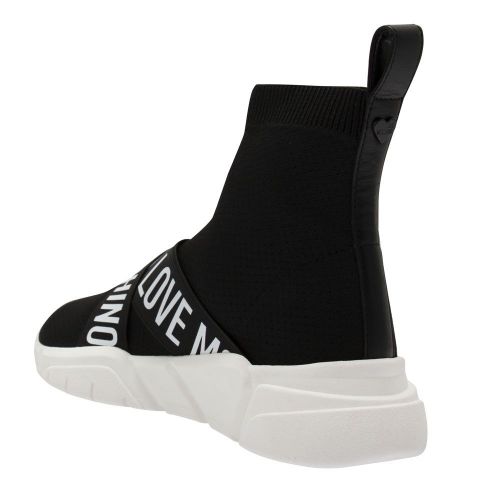 Womens Black Logo Tape Knit Trainers 88961 by Love Moschino from Hurleys