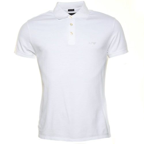 Mens White Muscle Fit S/s Polo Shirt 66348 by Armani Jeans from Hurleys