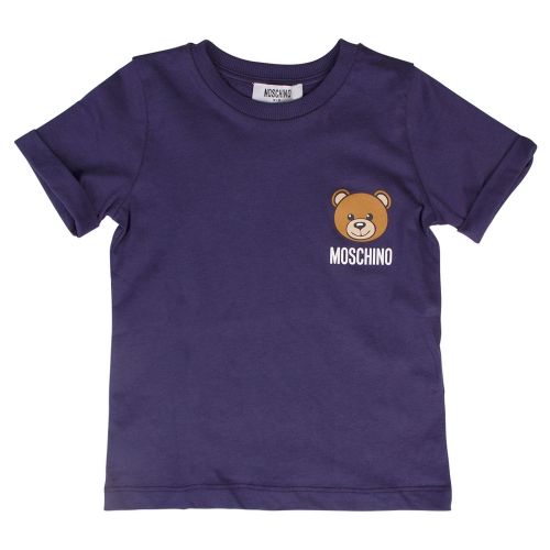 Boys Navy Toy Chest Logo S/s T Shirt 36109 by Moschino from Hurleys